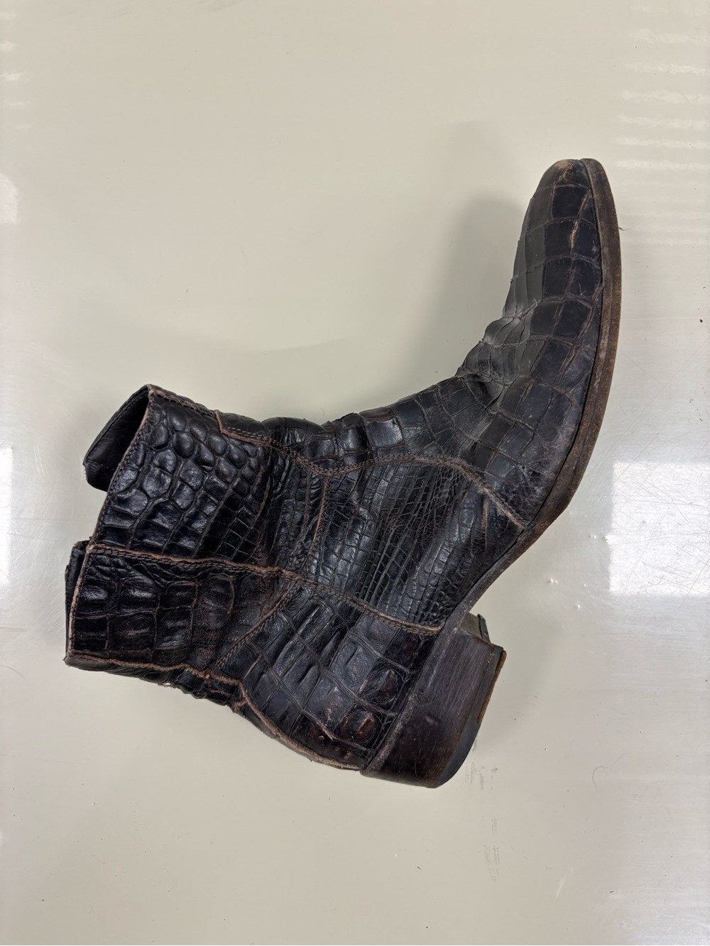 Men's Black Crocodile Skin Western Boot